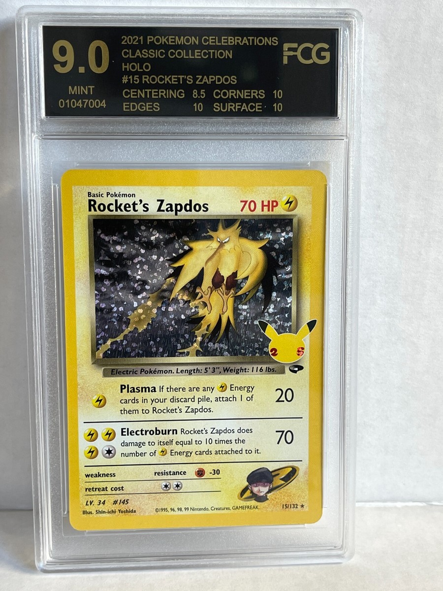 Pokemon Rocket's Zapdos 15/132 2021 Celebrations Gym Challenge