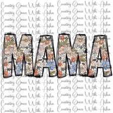 Sublimation Print Mama Floral Ready to Press Paper Ink Heat Transfer