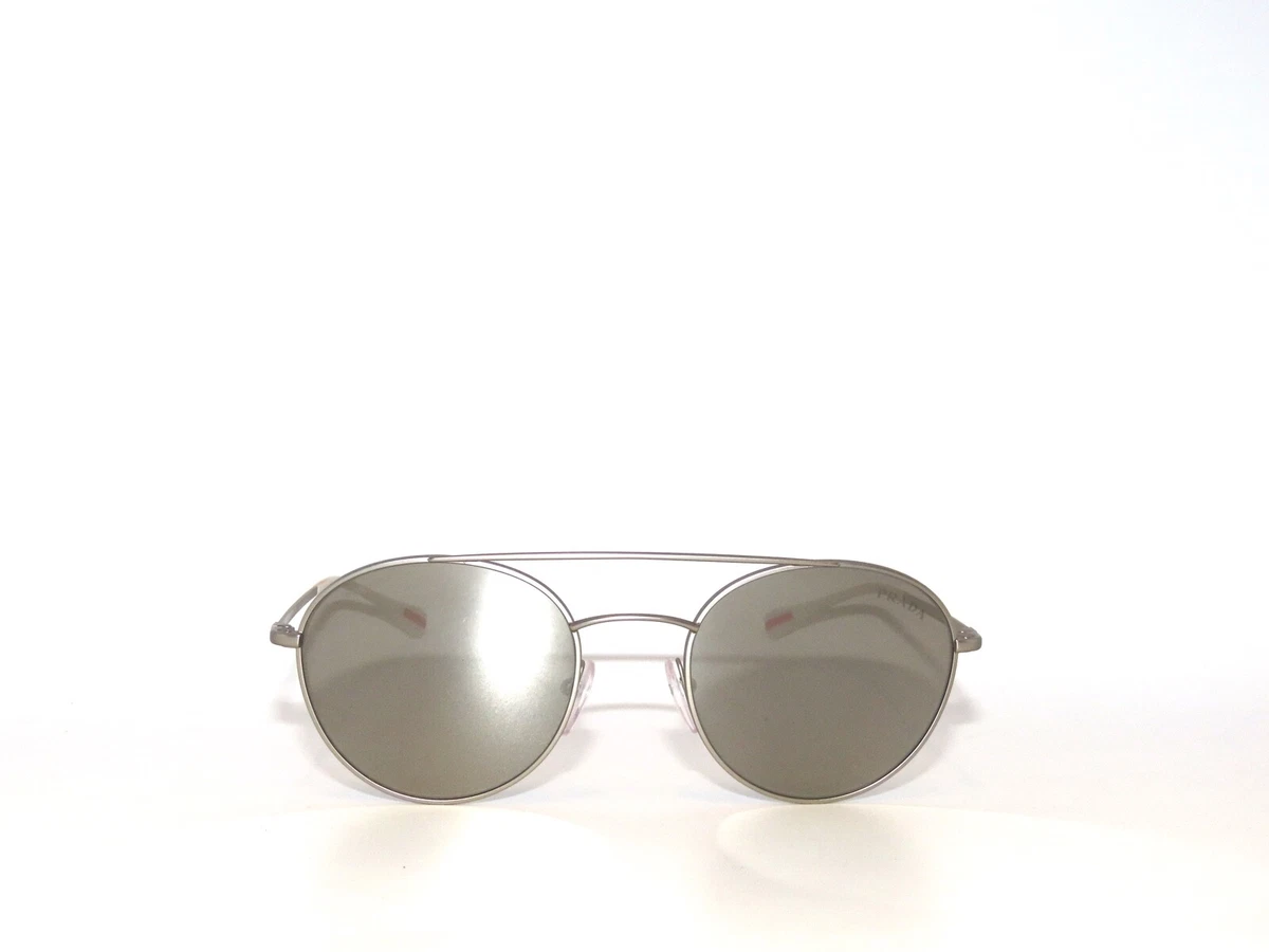 Prada Sport 51S 51 1AP 2B0 Matte Silver Mirror Silver Sunglasses