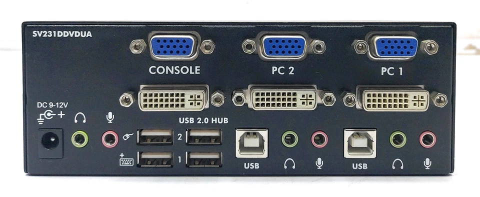 Startechcom 2 Port DVI VGA Dual Monitor USB KVM Schalter SV231DDVDUA - Bild 4 von 4