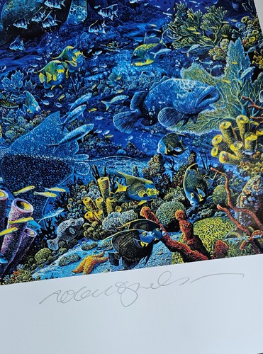 Robert Lyn Nelson From Sea to shining Sea HAND SIGNED Mixed media ocean Sea art - Picture 2 of 13