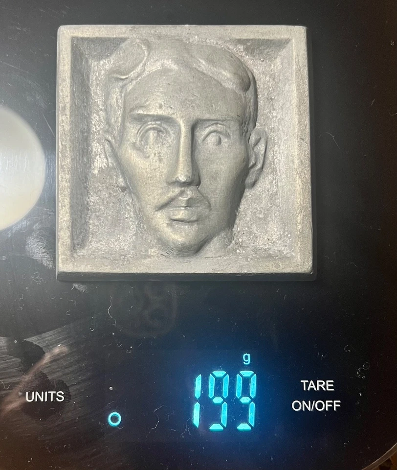 Serian scientist Nikola Tesla plaque table medal - Image 2 of 4