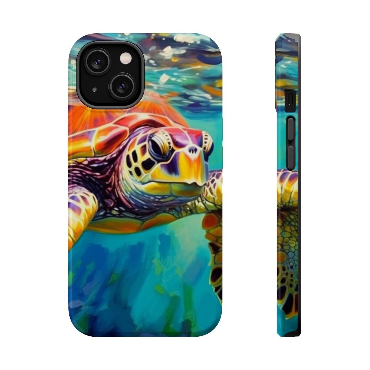 Colorful Sea Turtle iPhone 14, Plus, Pro, and Pro Max MagSafe