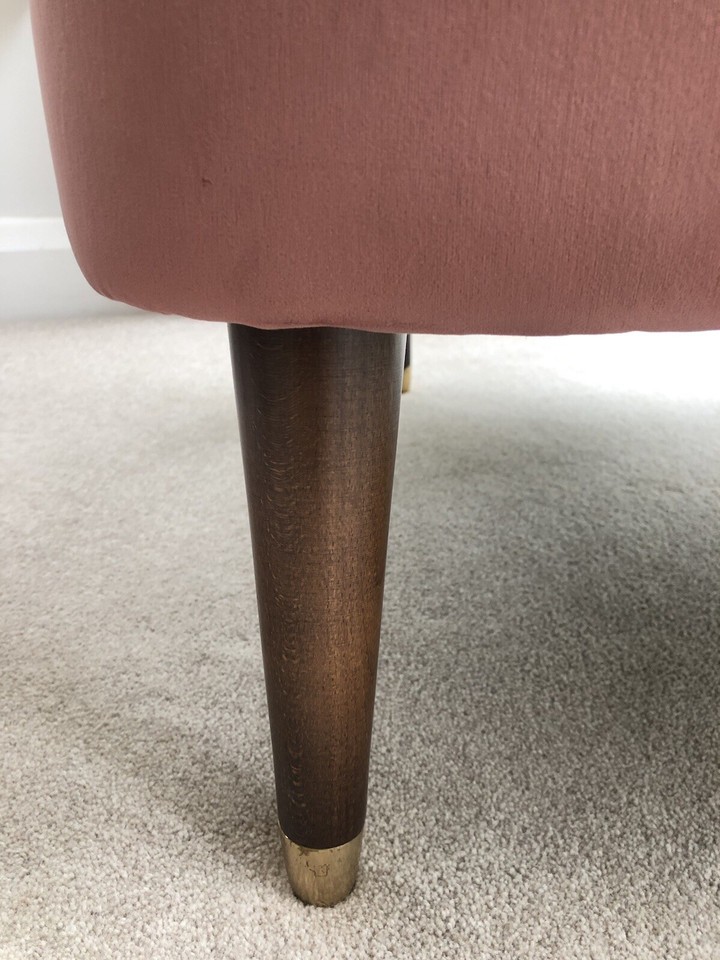 Two Margot by chairs in Old Rose velvet fabric (price for both