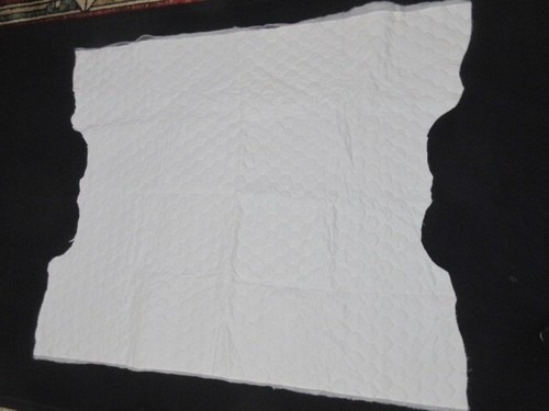 White Pre Quilted Fabric, 47" by 54" Overall, Ex! - Picture 1 of 10