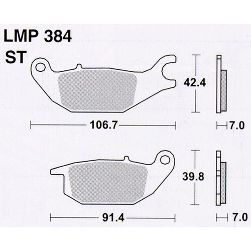 Plaquettes De Frein TNT Racing Pour Honda CBR 125 R (2004-2019) - Réf. 281930D - Paire Neuve