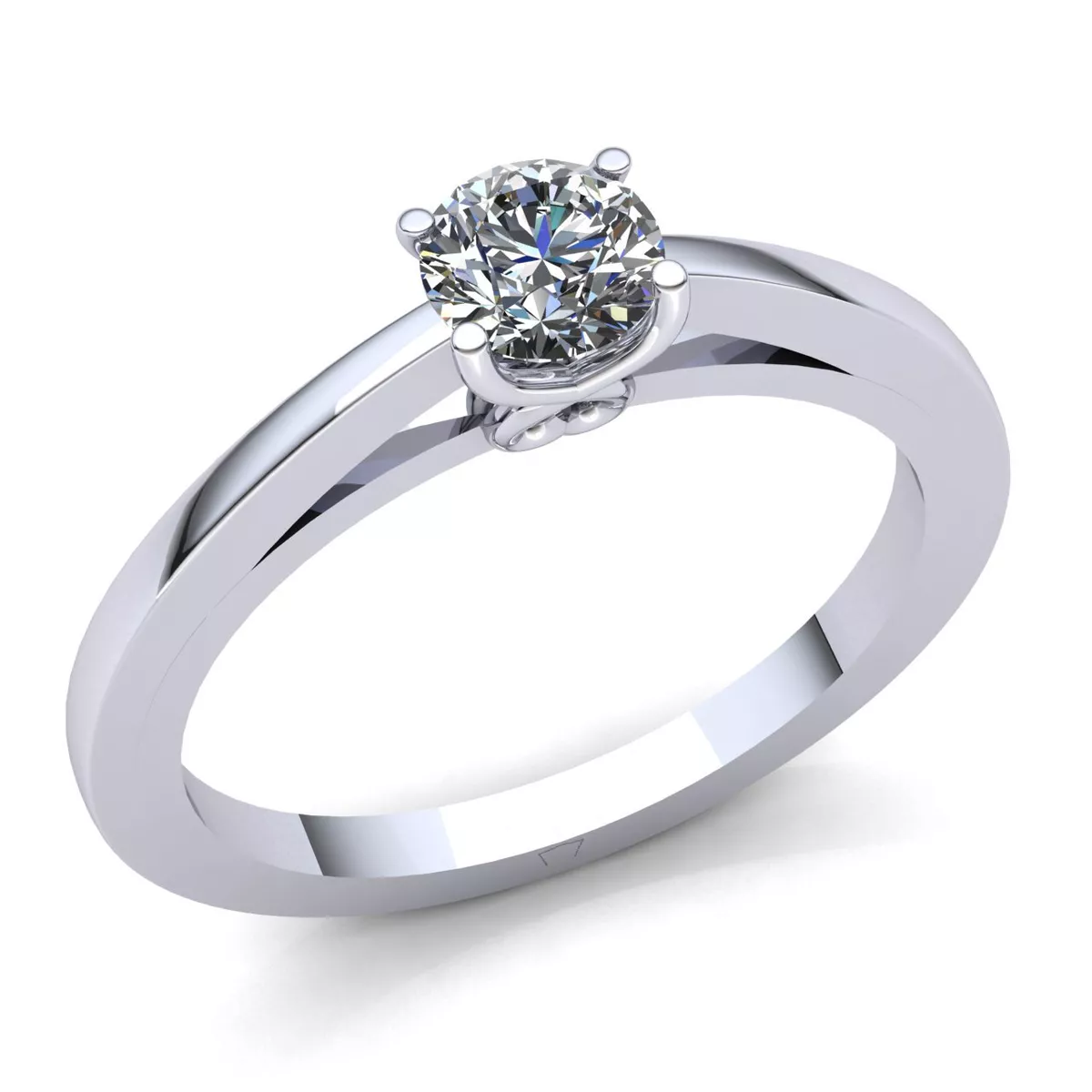 Single diamond on sale ladies ring