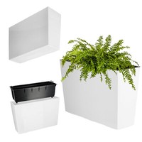 Kadax Blumenkasten Aus Kunststoff, Rechteckig, GläNzend, 56 Cm, Weiß