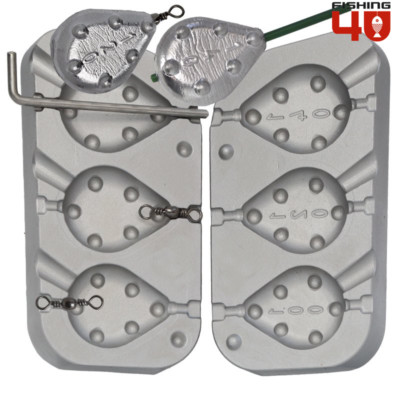 2 IN 1 Grip Flachangeln Sinker Form 100-120-140g Karpfen Meer Fried
