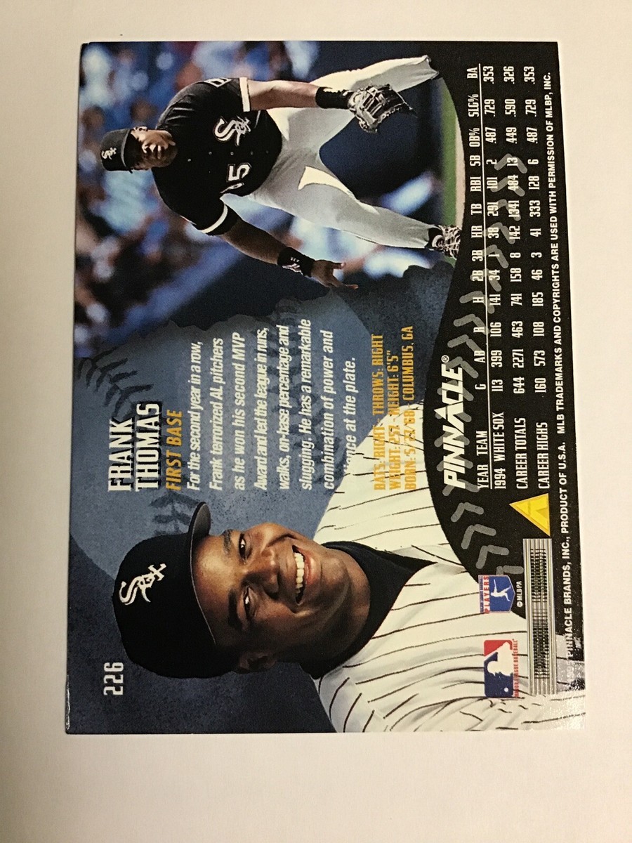 FRANK THOMAS - 1995 Pinnacle - #226 - White Sox NM-MINT F207 | eBay
