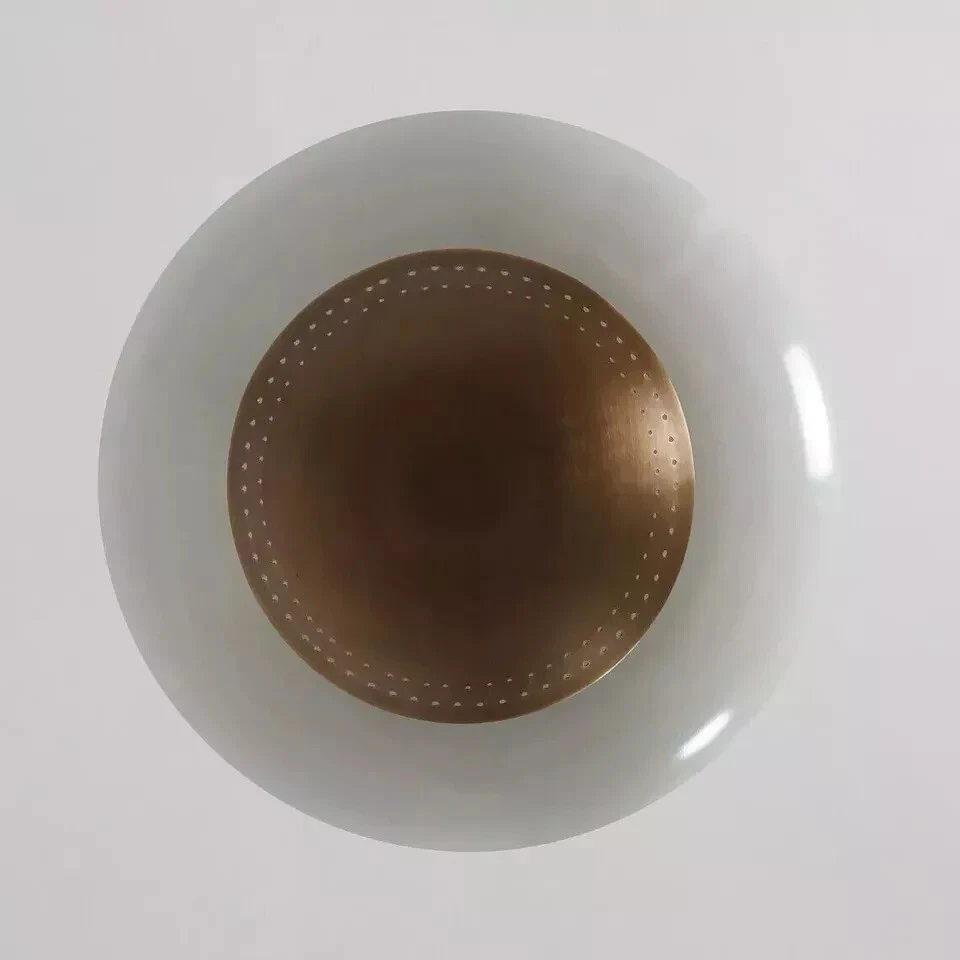 Colgante de techo de latón con 6 luces de mediados de siglo moderno de latón crudo Sputnik montaje empotrado Foto 4 de 4