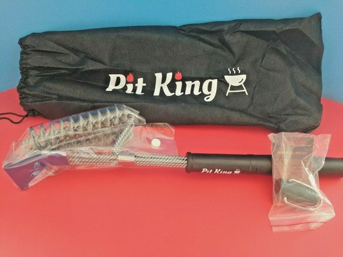 BBQ Grillbürste & Schaber PIT KING "NEU" Edelstahl HDuty Borstenfrei 18" - Bild 4 von 8