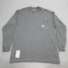 New Carhartt FR CAT2 Long Sleeve Gray Tee Shirt #297-31 (GREAT PRICE) Cintas