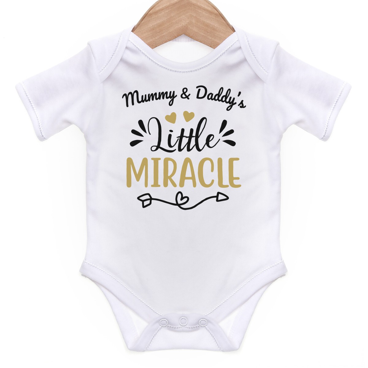Mummy And Daddy's Little Miracle, Baby Grow Vest Clothing
