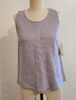 Local Brand Key West Linen Women's Size Medium Purple Lilac Sleeveless Shirt