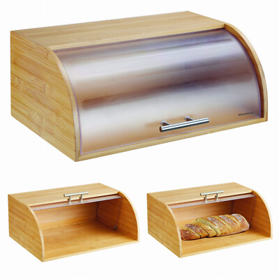 Holzbambus Brotlaib Modern 41cm Brotbehälter Brötchen KLAUSBERG KB-7874