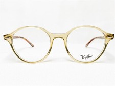 NEW Ray Ban RB7118 8021 Unisex Transparent Yellow Round Eyeglasses Frames 50/19