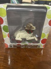 Jack Russell Terrier Christmas Holiday Ornament Sandcast