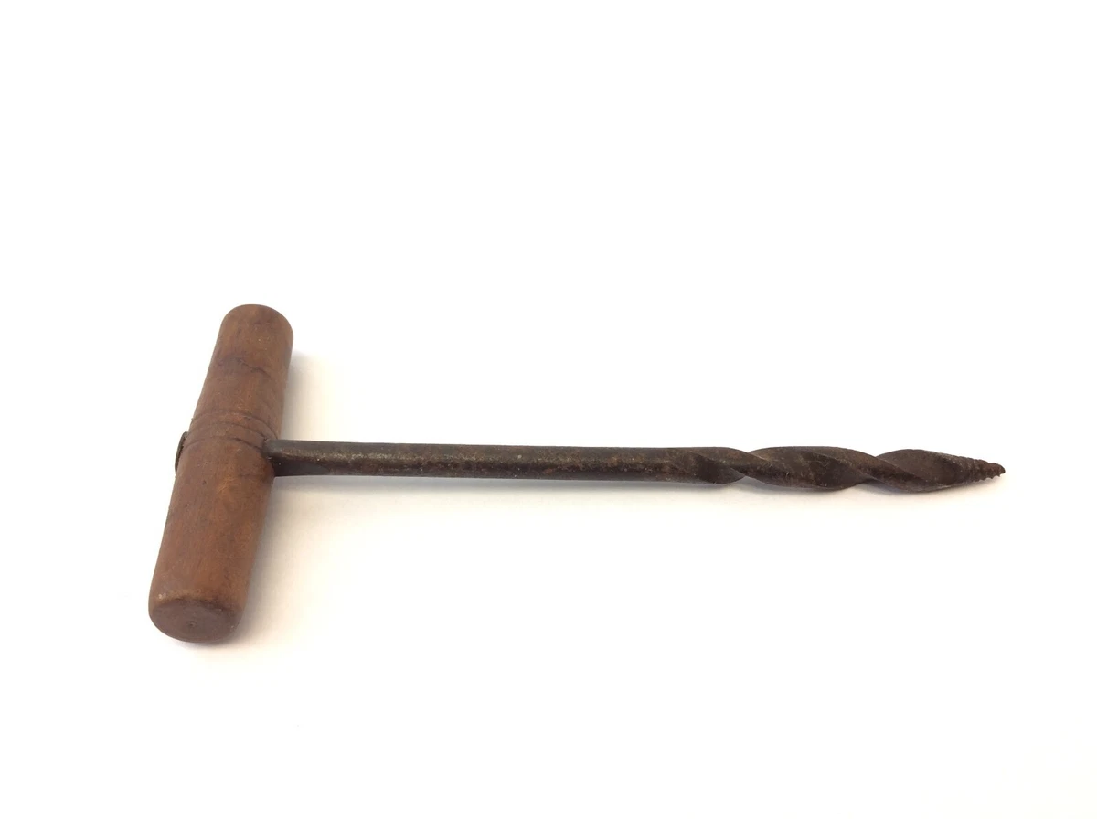 Antique Old Small Pilot Drill Hand Tool Hole Starter Auger Bit