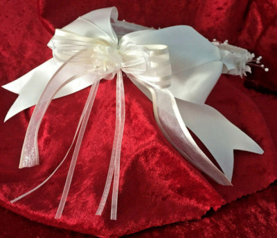 Mädchen Kopfschmuck Haarschmuck Haarkranz Kommunion Hochzeit ecru,creme,beige