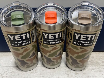 YETI Rambler 20oz Tumbler LTD ED 🦆TAN CAMO!🦌 🦃 w/CAMO