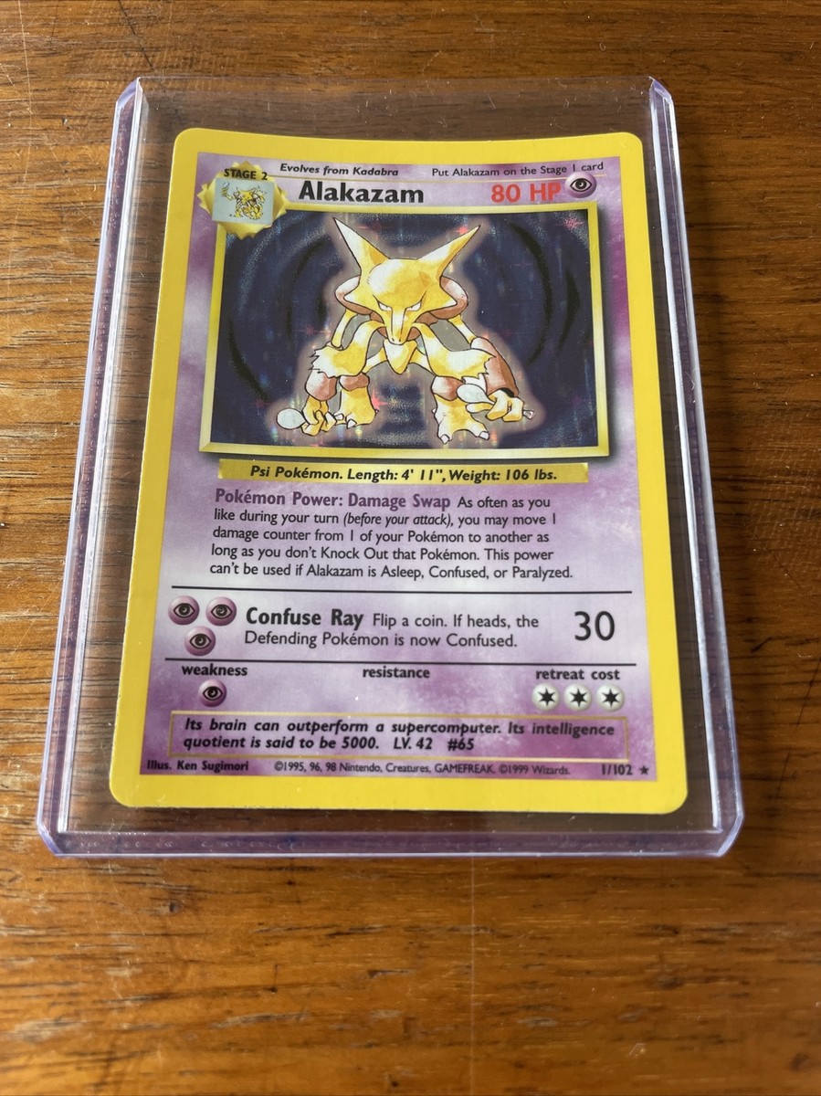 alakazam pokemon card value 1/102 Amazon.com: Pokemon - Alakazam (1/102) - Base Set main image 1