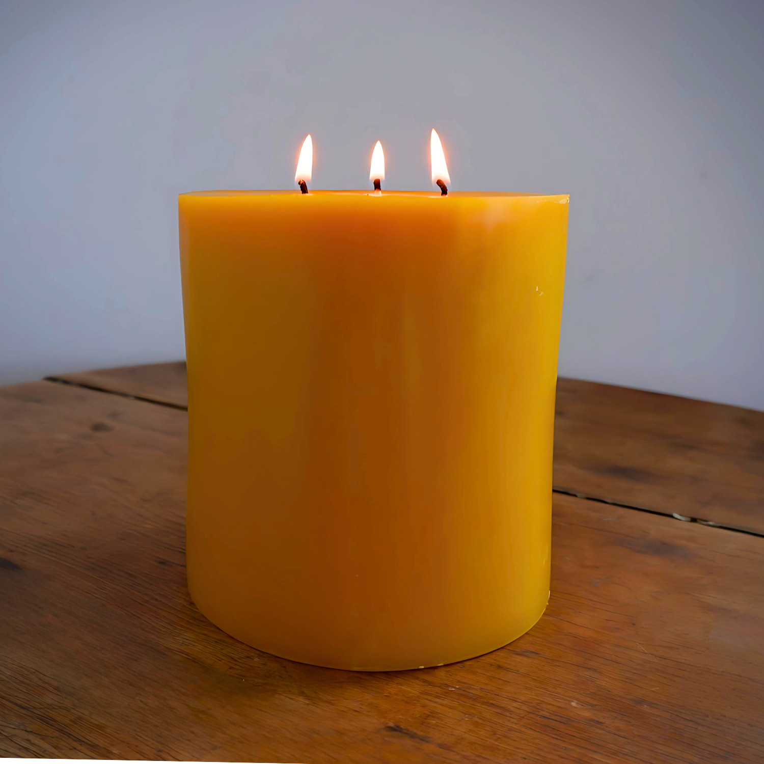 Beeswax 6X6" Pillar Candle - 3 Wick