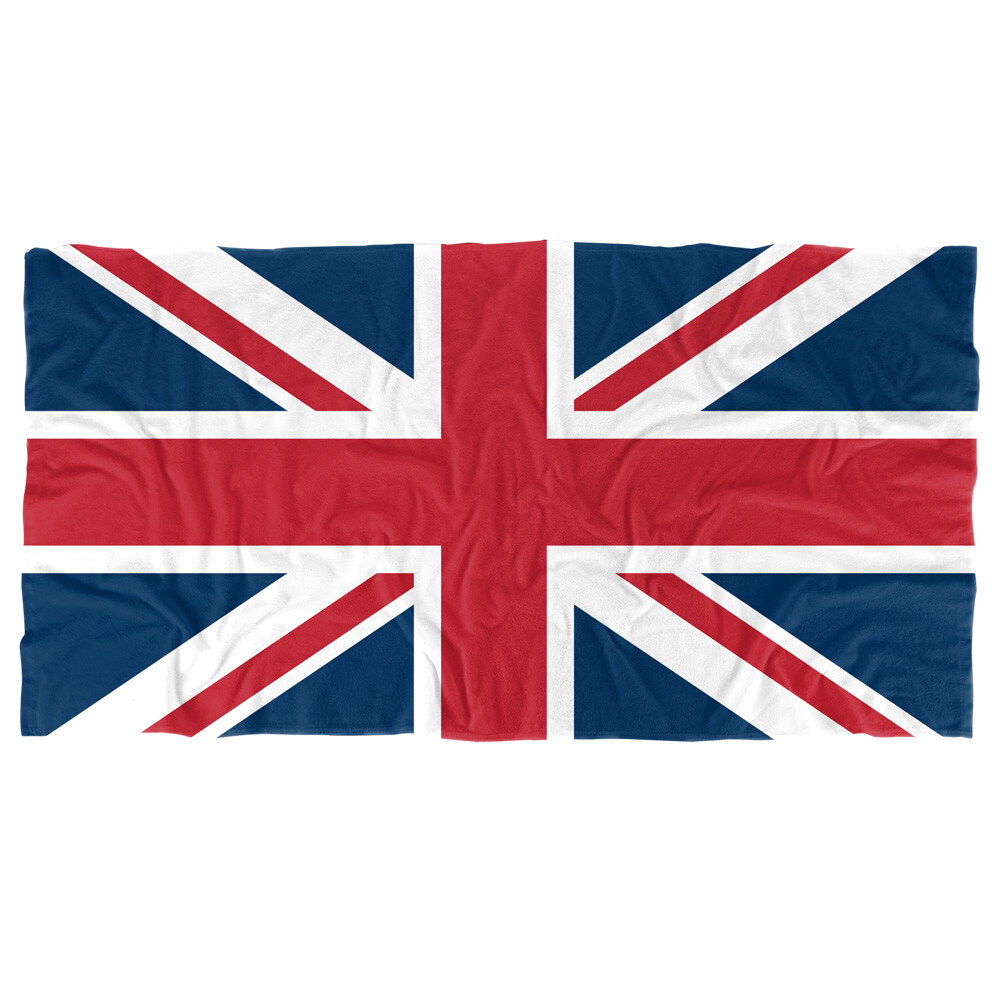Union Jack British Flag Beach Towel 30x60 Inches Large Quick Dry