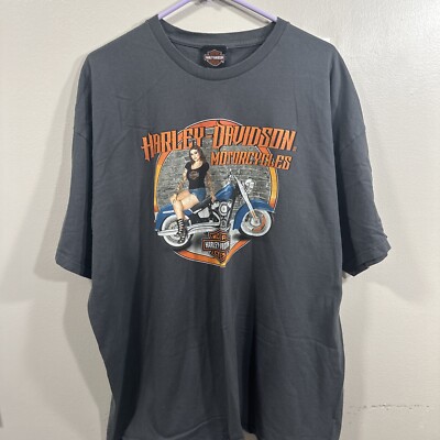 Tobacco Road Harley-Davidson Raleigh NC Short Sleeve T Shirt Size 2XL Dark  Gray