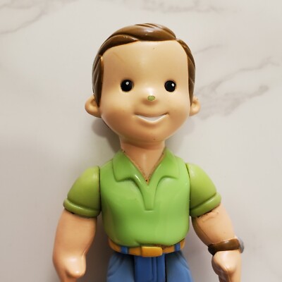Fisher Price My First Dollhouse Father Dad Man 4'' Figure Doll Brown Hair Jointed