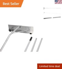 Lightweight Aluminum Roof Snow Rake 21' - 24" Blade with Shingle-Saver Tech