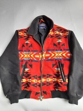 Usa Mexico Pendleton Western Wear Jacket Vtg M Aztec Native Southwestern