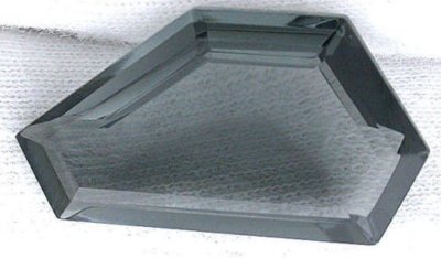 ONE 30.5mm x 17mm  Fancy Hexagon Synthetic Blue Gray Lab Quartz Gemstone B24A99