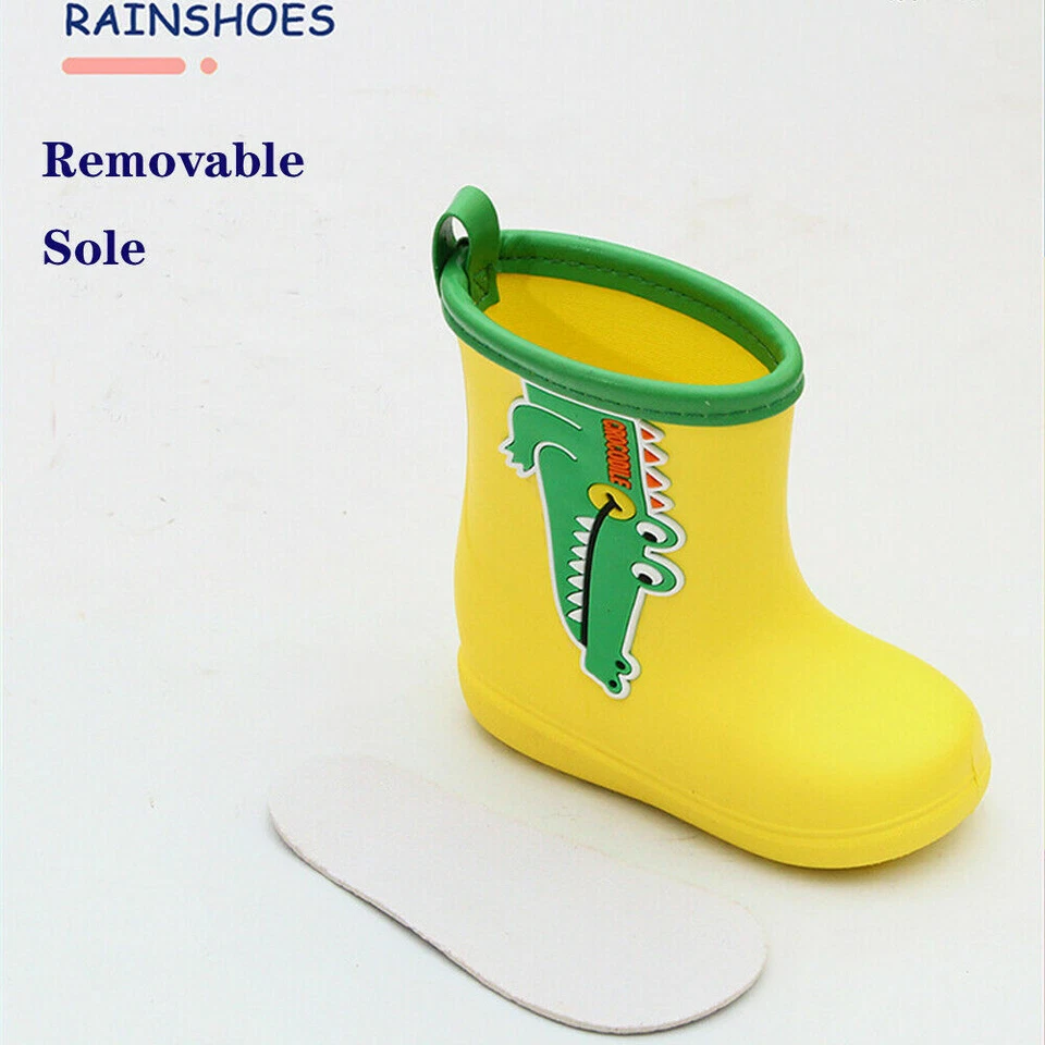 Boys Girls Kids Toddlers Rain Boots Waterproof Wellies Wellington Splash Shoes - Image 2 of 4