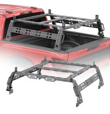 Universal Steel Pick-up Truck Trunk High Bed Rack Cargo Carrier W 2 Led Lights