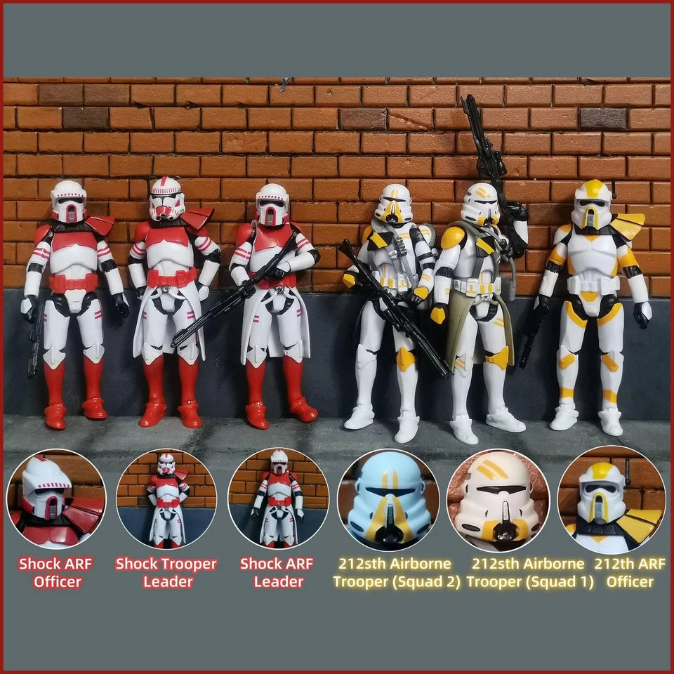 Figura de acción de choque de 3,75 pulgadas Clone Trooper 1/18 501st 187th Legion REX ARF Toys Foto 2 de 4