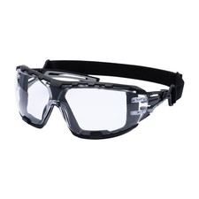 Safety Glasses Portwest PR02 Anthracite Wraparound Plus UV Protection Eyewear