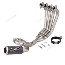 FZ6R 2009-2016 Full System for Yamaha XJ6N/S Exhaust Header Pipe Black Muffler