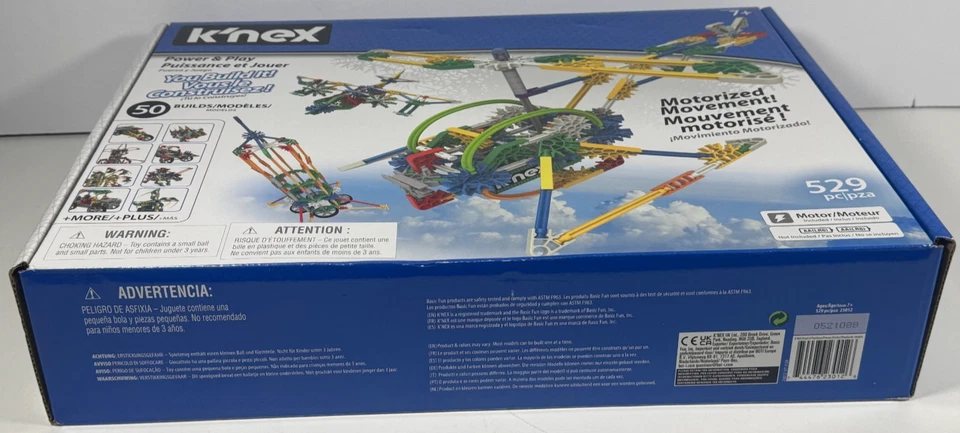 K'NEX Imagine Power & Play Motorized 50+ Builds Models Set 529 Pieces NEW/SEALED - Image 4 of 4