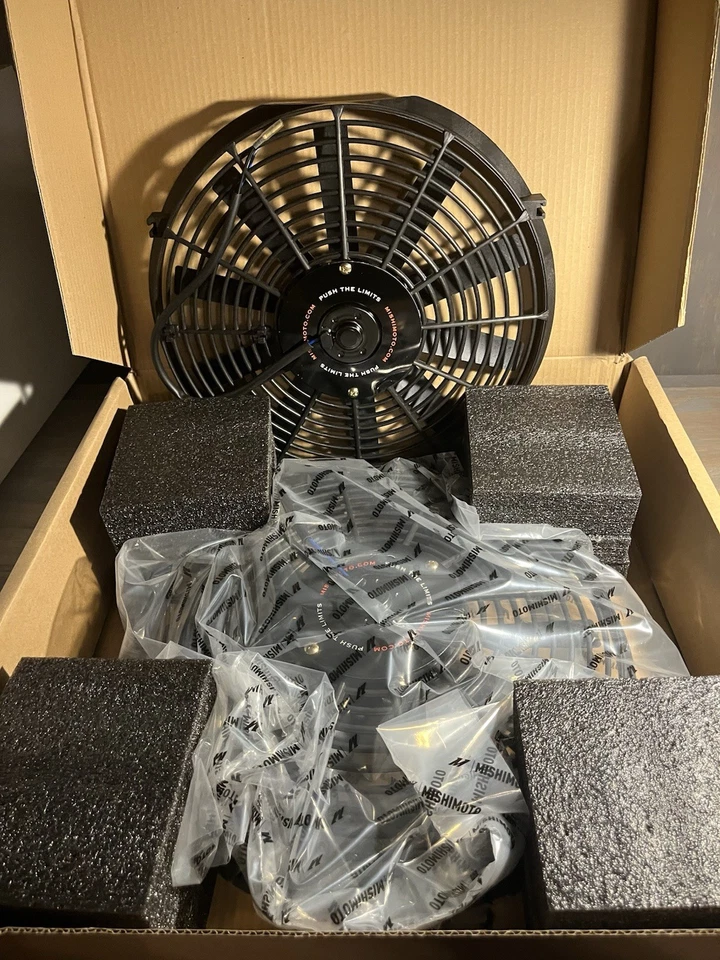 Ventiladores de refrigeración de radiador Mishimoto 14" Universal Slim Line alto flujo 1300 CFM Foto 4 de 4