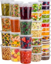 Deli Containers with Lids 48 Sets, 32/16/8 oz...