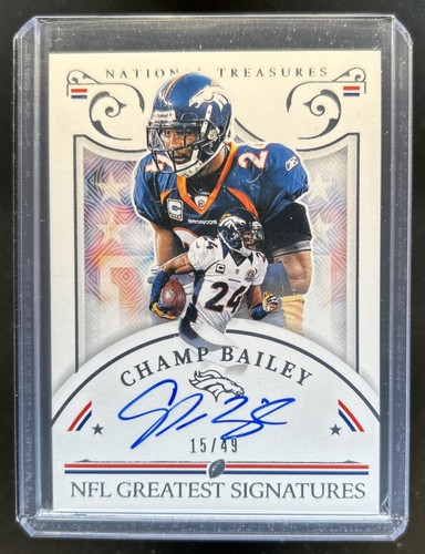 2025 Panini National Treasures Champ Bailey NFL Greatest Signatures Auto #/49
