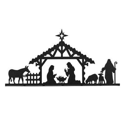 Nativity Set for Christmas, Metal Nativity Scene Decoration for Christmas Ind...