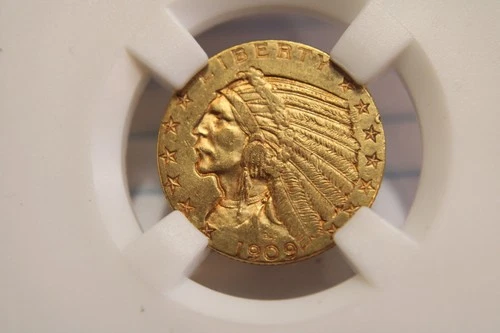 1909p Indian Head Gold $5.00 Half Eagle