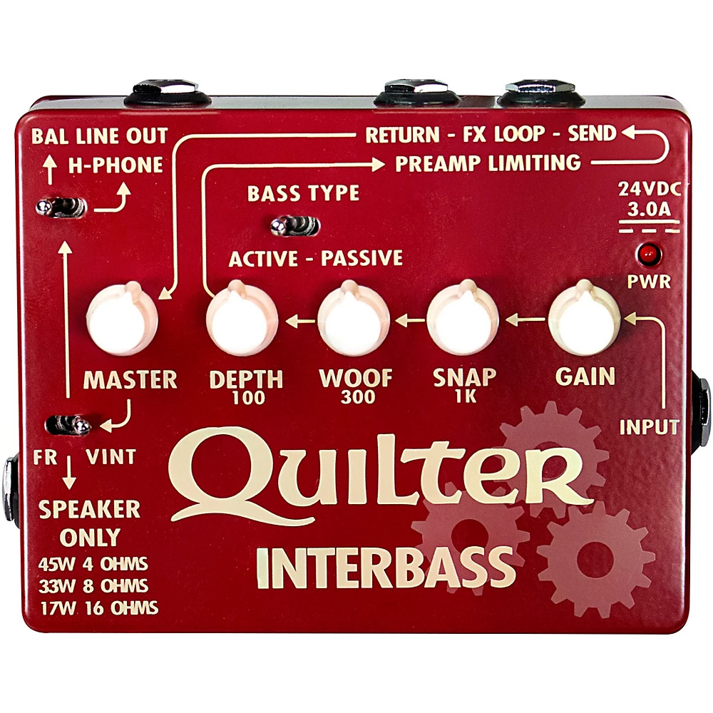 Педаль басового усилителя Quilter Labs InterBass мощностью 45 Вт