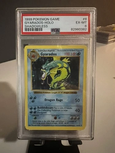 1999 Pokémon Base Set - #6 Gyarados [Shadowless] Holo - PSA 6