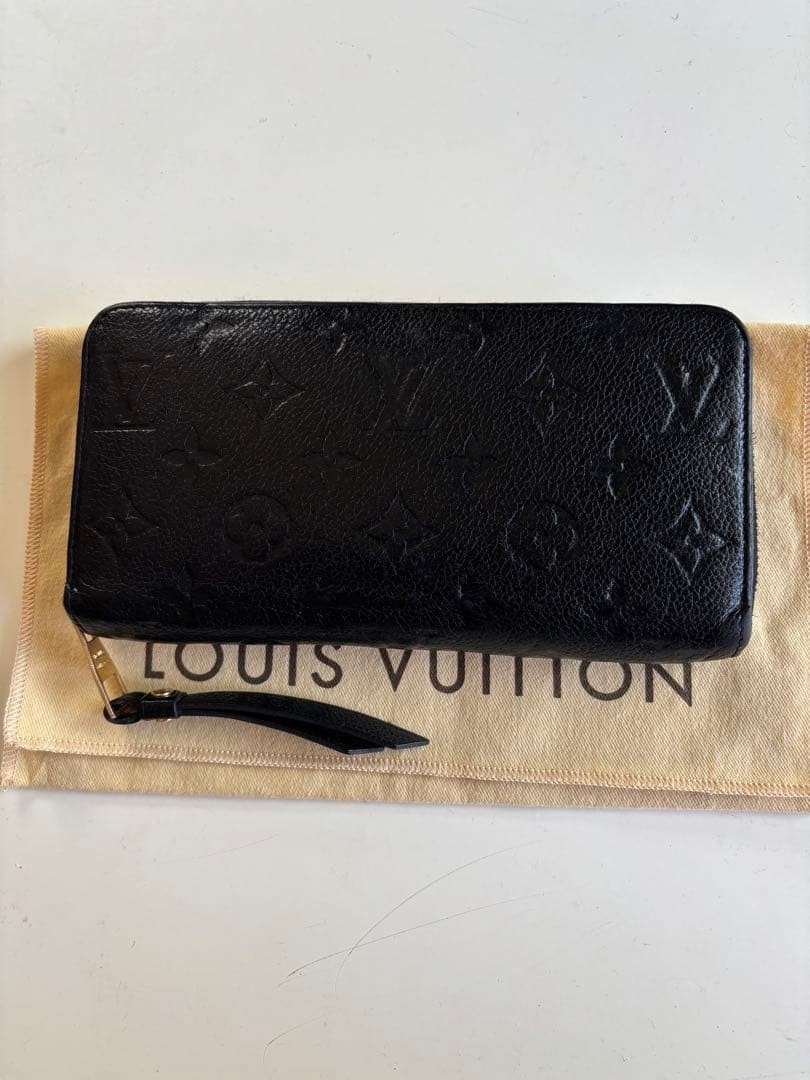 LOUIS VUITTON Monogram Long Wallet Black