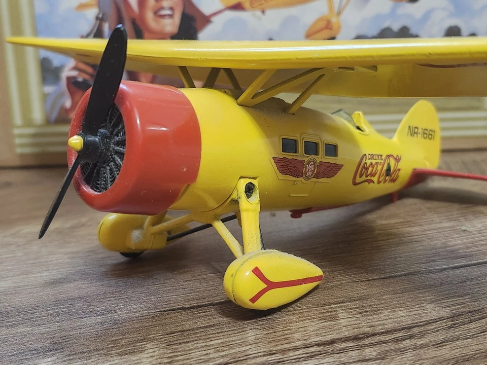 ERTL Coca-Cola 1929 Lockheed Air Express Die-Cast Metal Plane Coin Bank NIB - Image 3 of 4