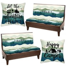 6 Pcs RV Dinette Cushion Covers - Stretch Washable Slipcovers for Camper  Car B