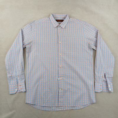 Gemelli 16 Medium Mens Shirt Office Casual Italy 22x29 Long Sleeve Button Up